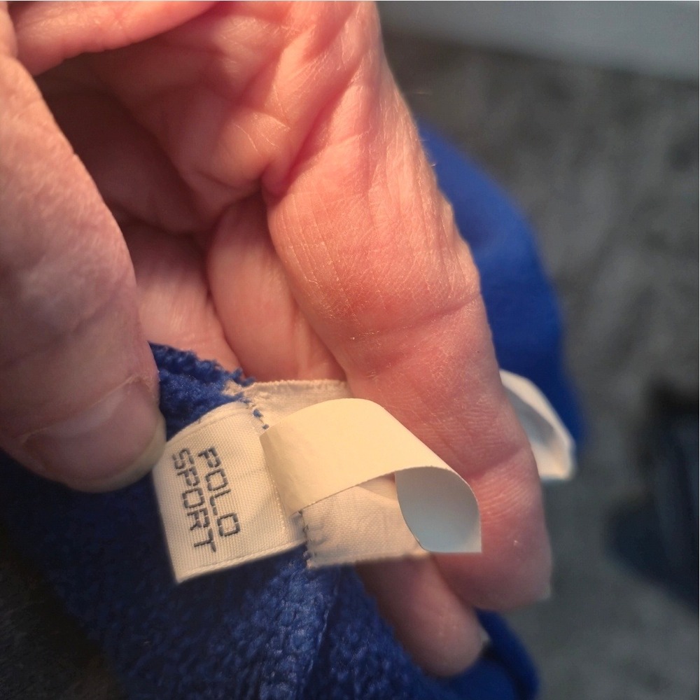 Polo Sport Ralph Lauren Mens Blue Performance Full Zip Track Jacket XXL vintage - Picture 7 of 7